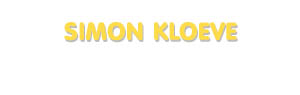 Der Vorname Simon Kloeve
